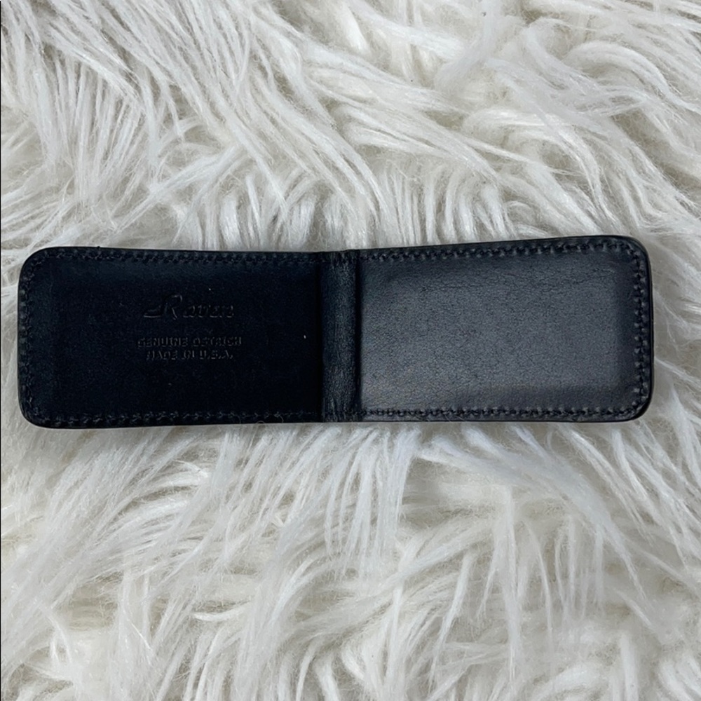 NWT - Black Genuine Ostrich Skin Money Clip - Picture 4 of 4